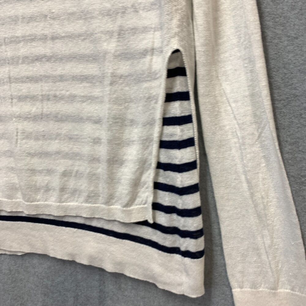 Tommy Bahama 100% Linen Knit Top Womens Small Coastal Nautical Lightweight - Picture 3 of 12